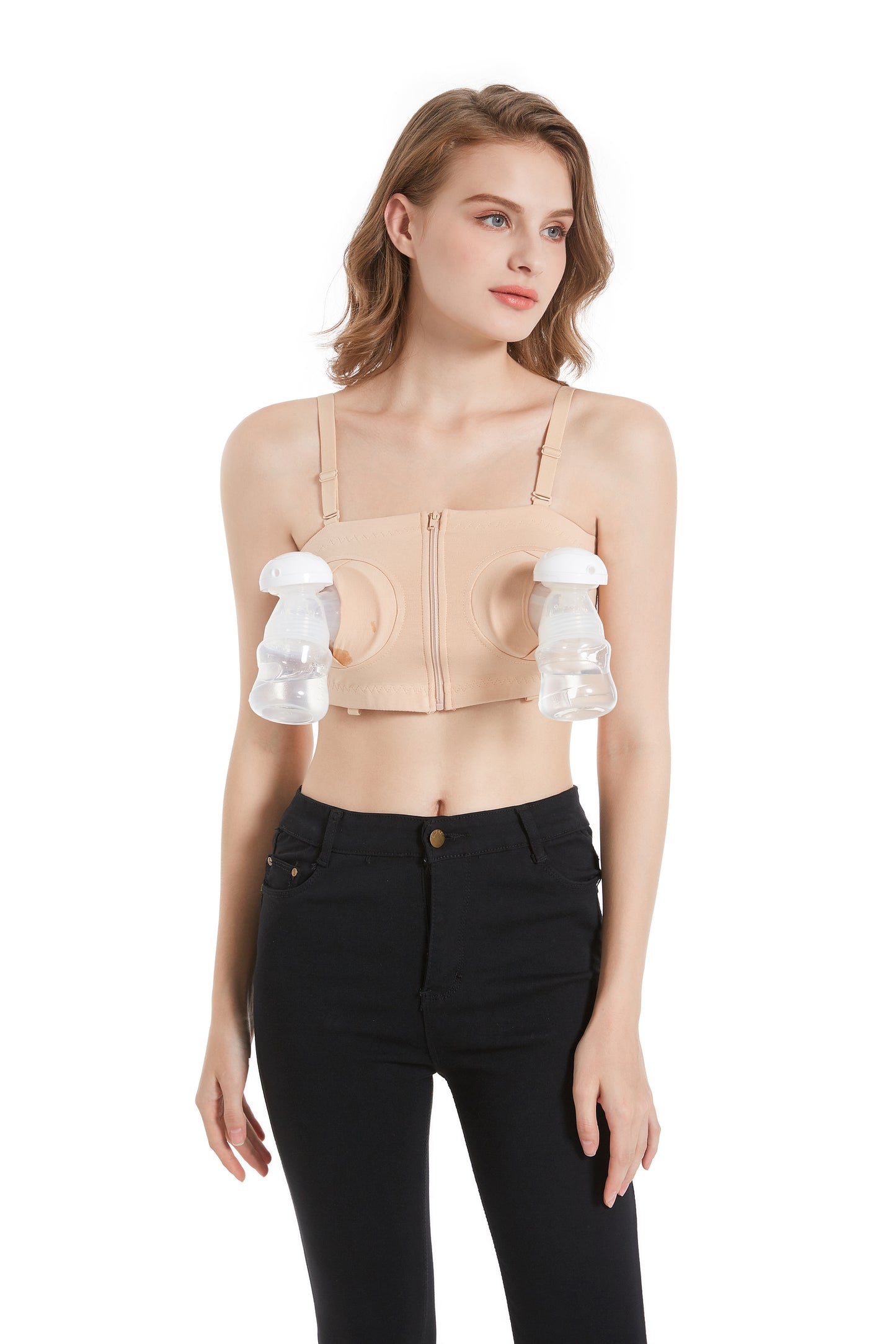 Handsfree Pumping Nursing/ Breastfeeding Brassiere ( Double Zipper) (5238)