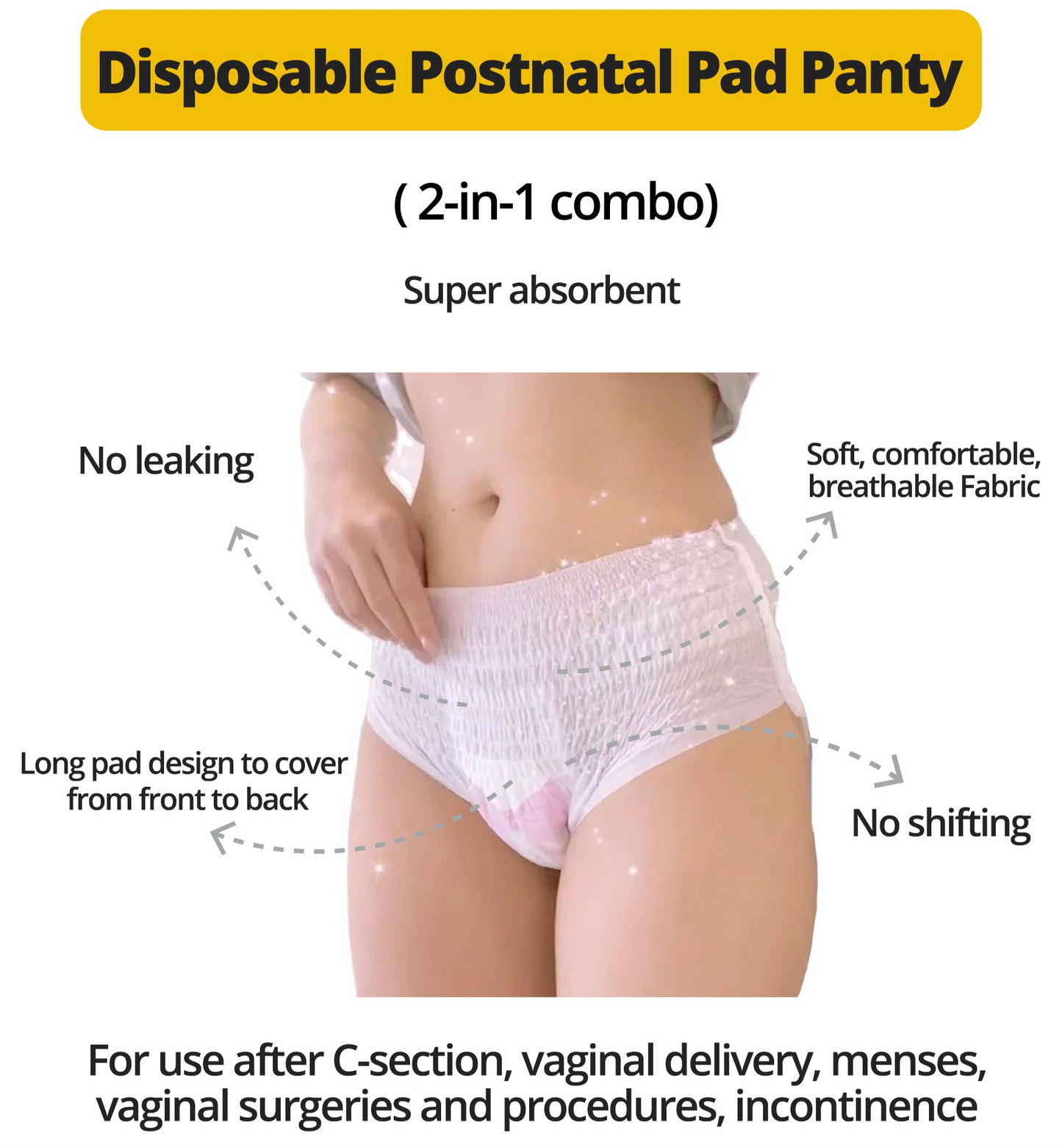 Disposable Postnatal Pad Panty (2-in-1 Combo)